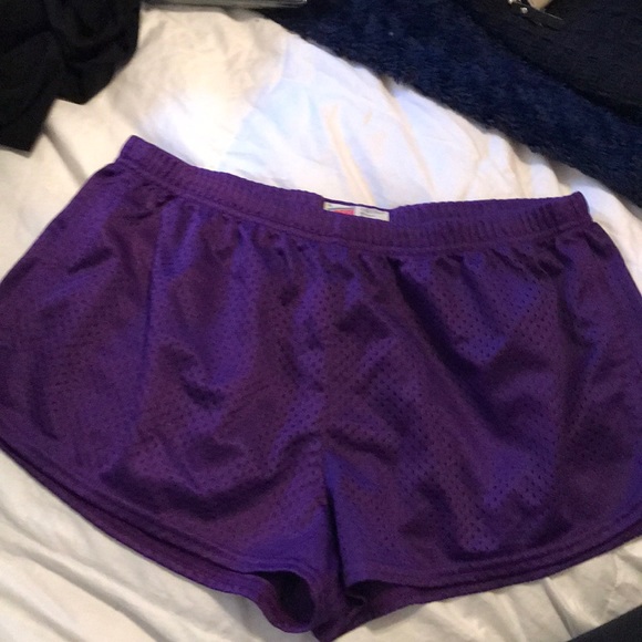 purple soffe shorts
